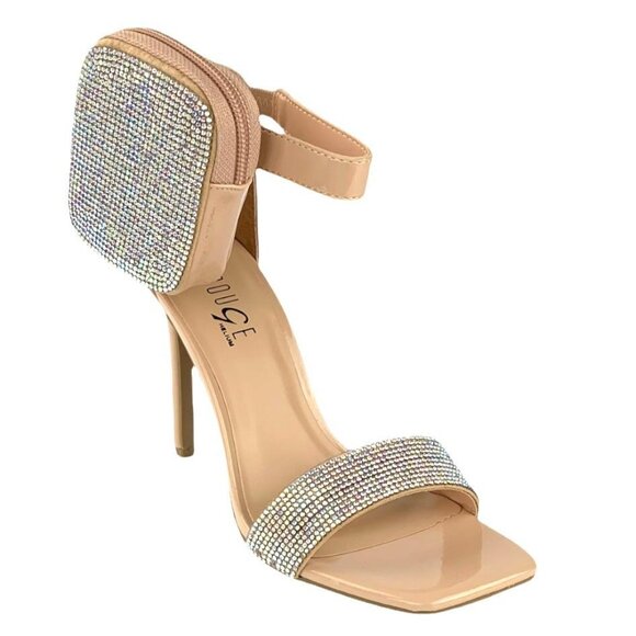 ROUGE HELIUM EVERMORE Women's High Stiletto Heel Square Toe Sandals - Picture 5 of 6